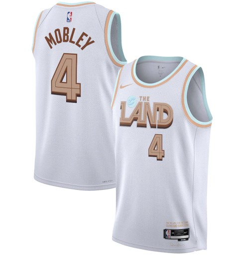 Men's Cleveland Cavaliers #4 Evan Mobley 2022/2023 White City Edition Stitched Basketball Jersey - Click Image to Close